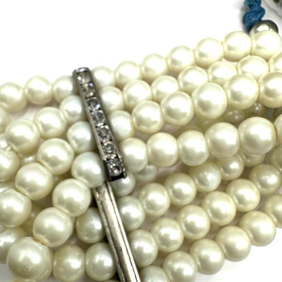 Bracelet lot bundle 7 beaded cuff casual faux pearl preppy boho casual beads - Picture 7 of 16